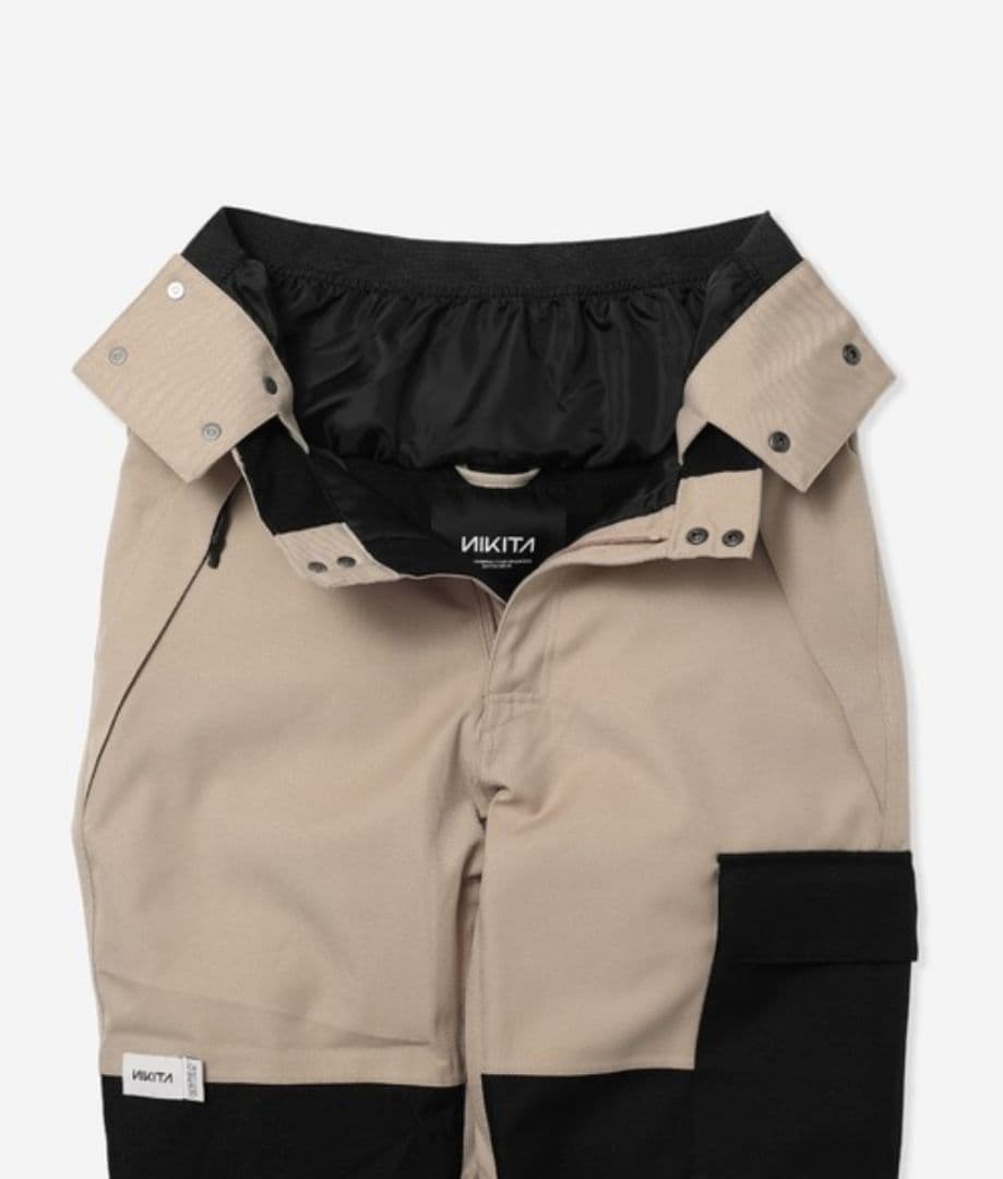 【美品】レディースL NIKITA スノボパンツ 撥水 ベージュ黒