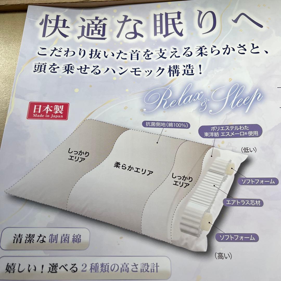 【日本製】リラックスフィット枕『リッチプラス』