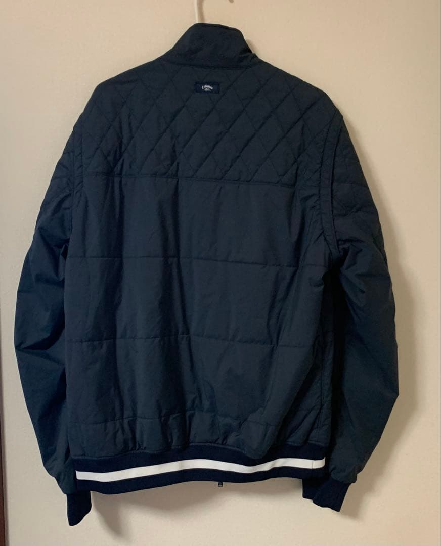 【美品】キャロウェイCallaway 2wayブルゾン ブラックネイビー 系3L