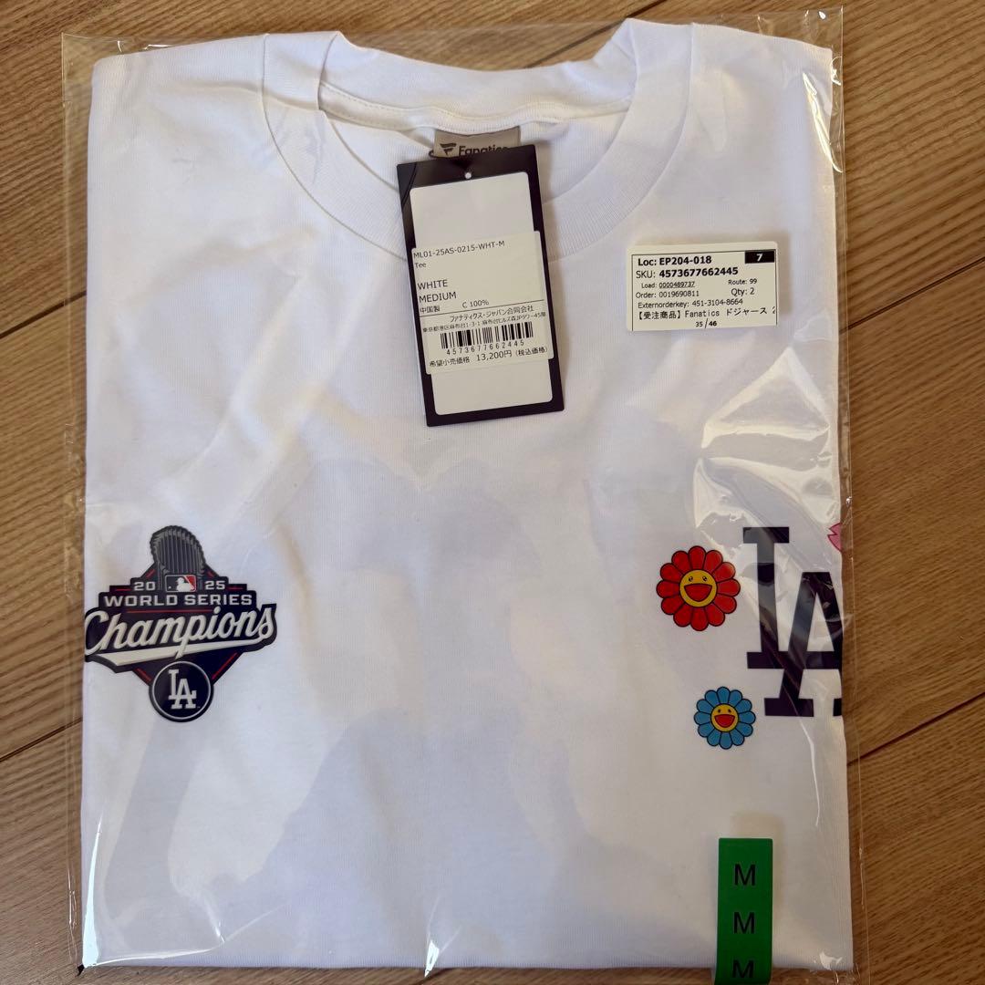 ドジャース ワールドシリーズチャンピオン Tシャツ Mサイズ