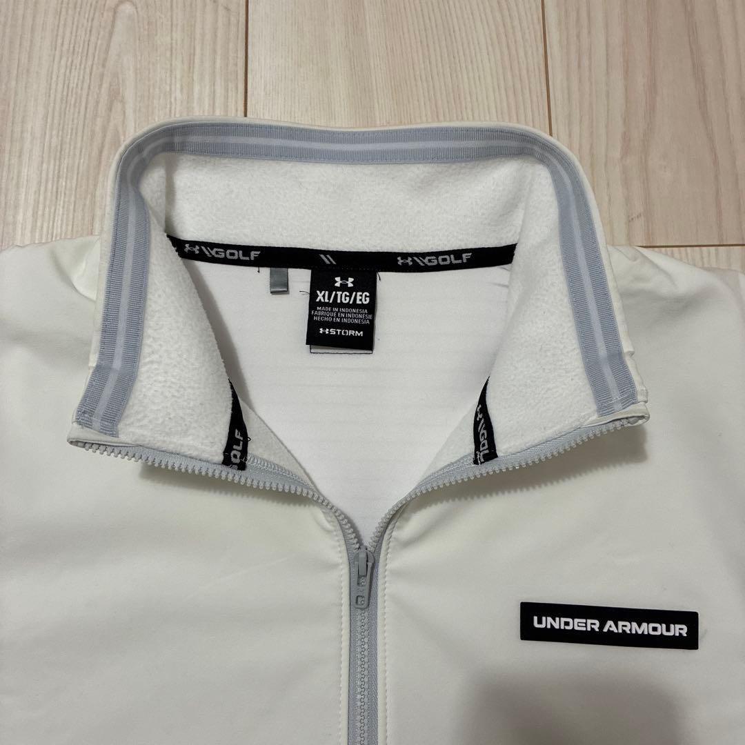 アンダーアーマー　ハーフジップジャンパー　白　XL