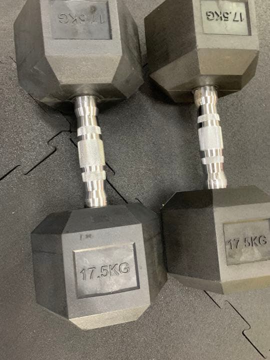 値下げしました　ラバーヘックス  ダンベル  70kg 2個