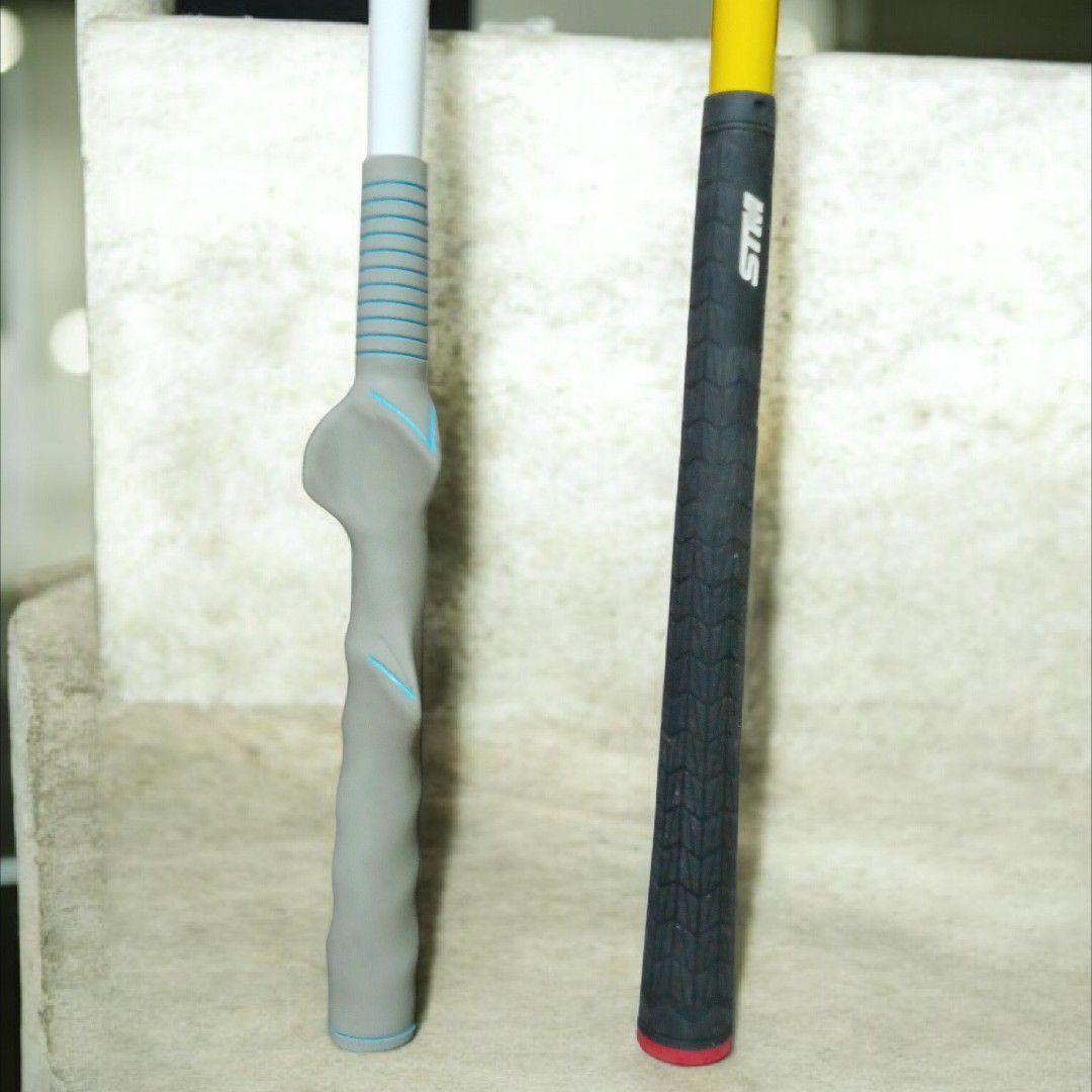 ■パワフルスイング■バット型スイング練習器　2本セット 長い黄色と短い青