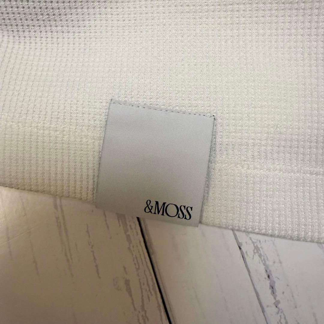 &MOSS ホワイト 七分袖カットソー　M ほぼ未使用