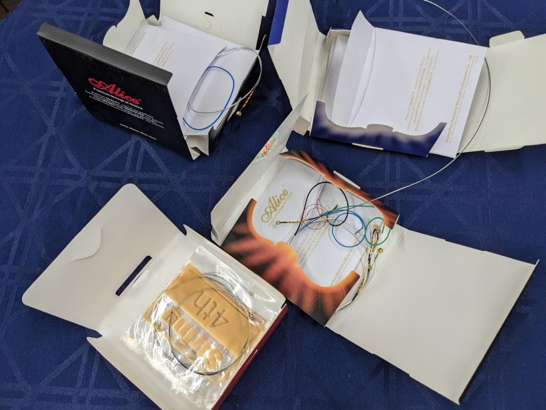バイオリン弦セット4セット Alice社　他