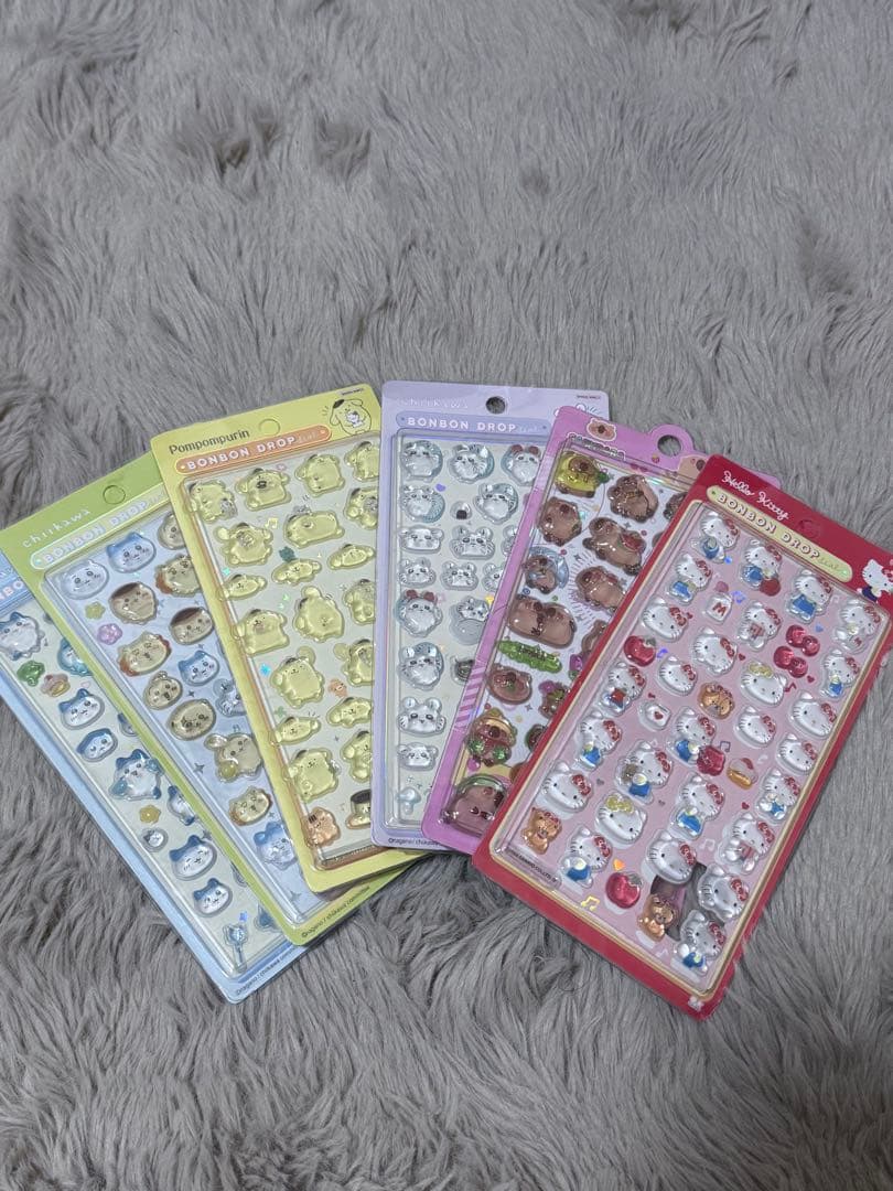 【正規品】 サンリオ ボンボンドロップシール ミニ 6枚 ♡ ©マークあり