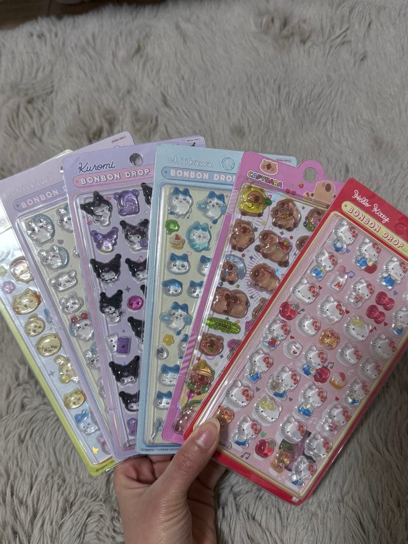 【正規品】 サンリオ ボンボンドロップシール ミニ 6枚 ♡ ©マークあり