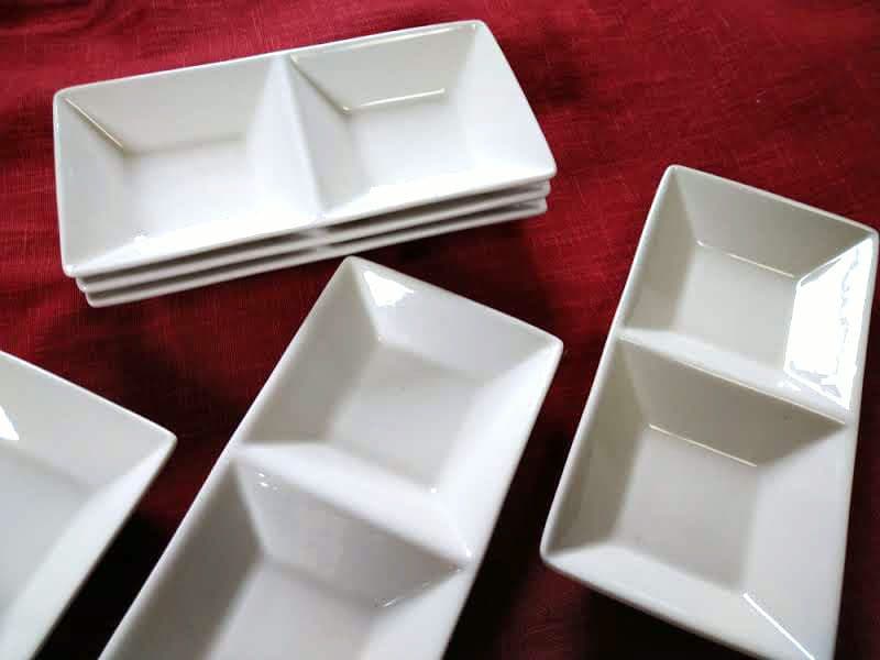 ♥パーティーに♥多種多様対応⬛嬉しい二つ仕切皿⬛新品・未使用7皿