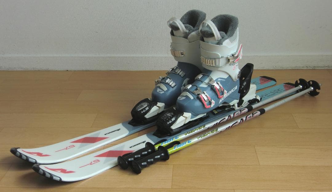 ■■最終特価■送料無料■NORDICA■子供用スキーセット■板100靴20.5■