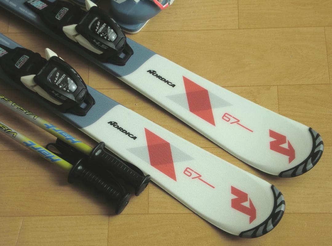 ■■最終特価■送料無料■NORDICA■子供用スキーセット■板100靴20.5■