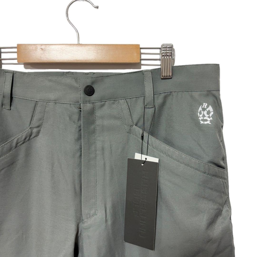 新品 ラッセルノ ゴルフ RS ロゴ ストレッチ ショーツ グレー L 5