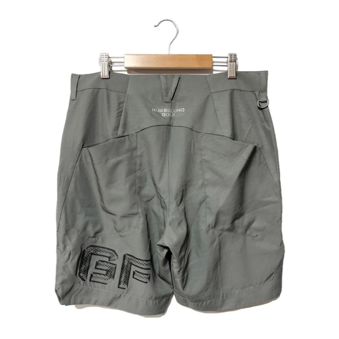 新品 ラッセルノ ゴルフ RS ロゴ ストレッチ ショーツ グレー L 5