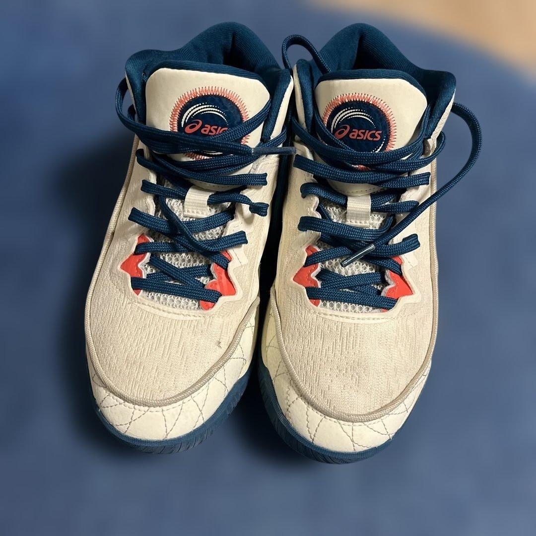 asics バスケットボールシューズ ホワイト/ネイビー/オレンジ