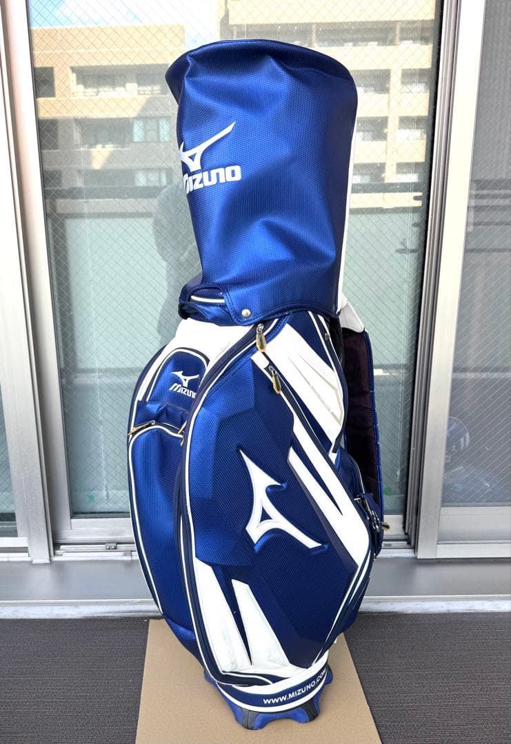 Mizuno キャディバッグ ツアーモデル　青/白