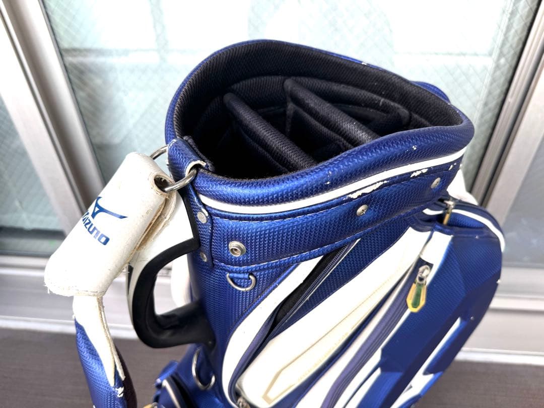 Mizuno キャディバッグ ツアーモデル　青/白