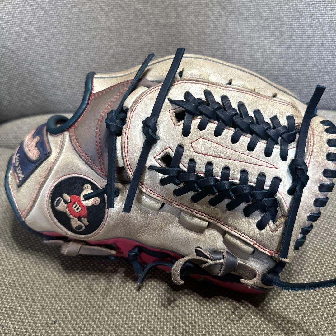 値下げ不可【中古】Wilson 一般ソフトボール/軟式 内野用グローブ　リペア品