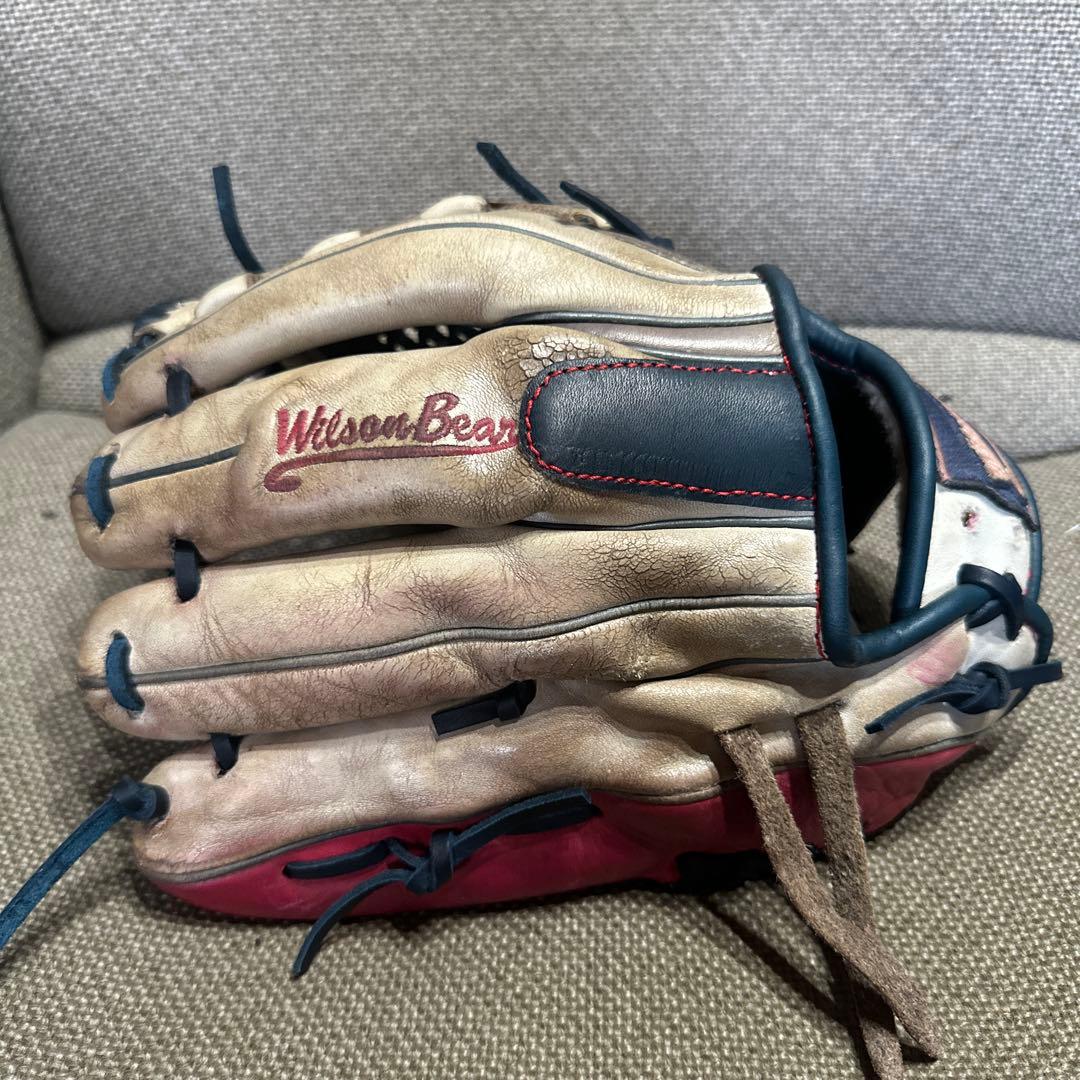 値下げ不可【中古】Wilson 一般ソフトボール/軟式 内野用グローブ　リペア品
