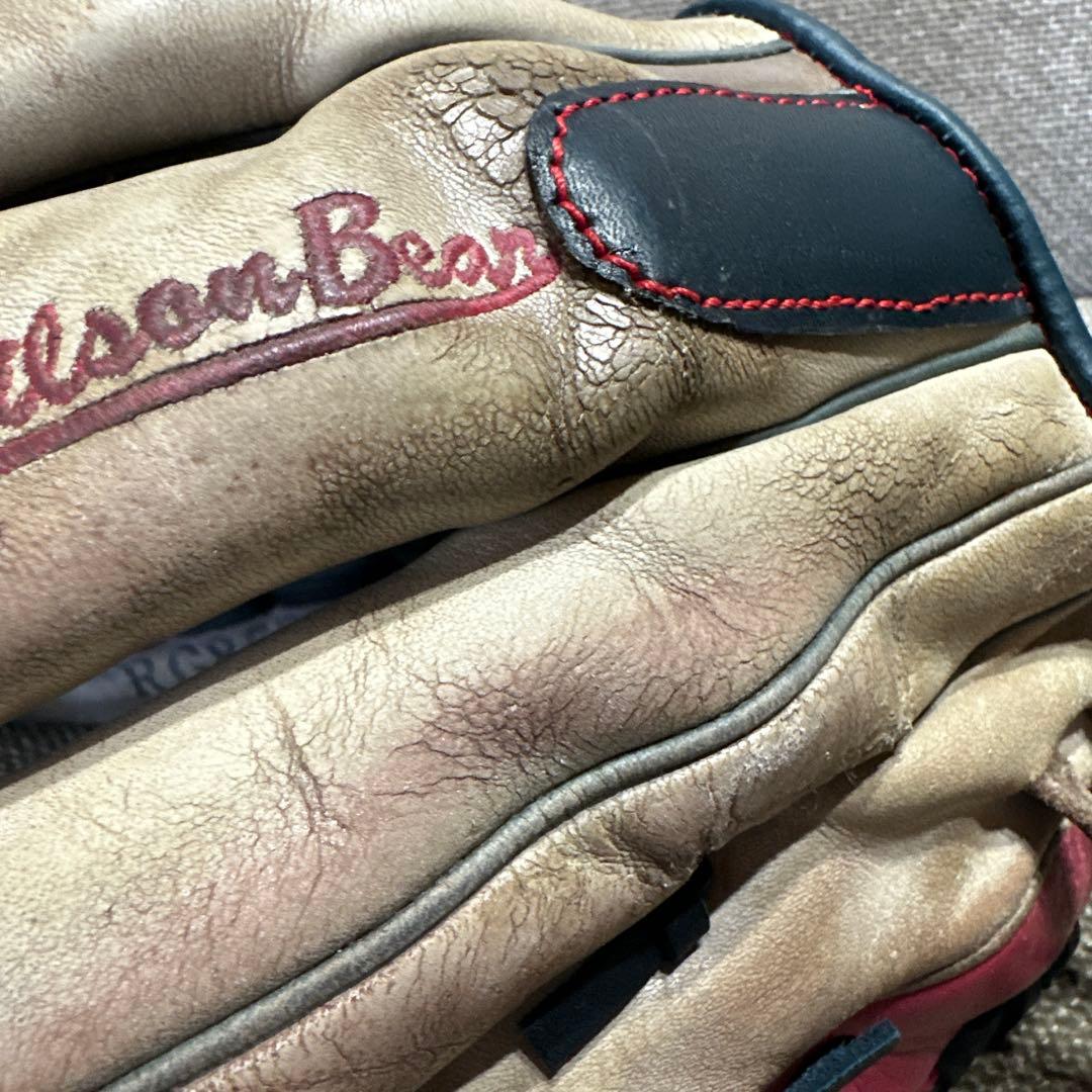 値下げ不可【中古】Wilson 一般ソフトボール/軟式 内野用グローブ　リペア品