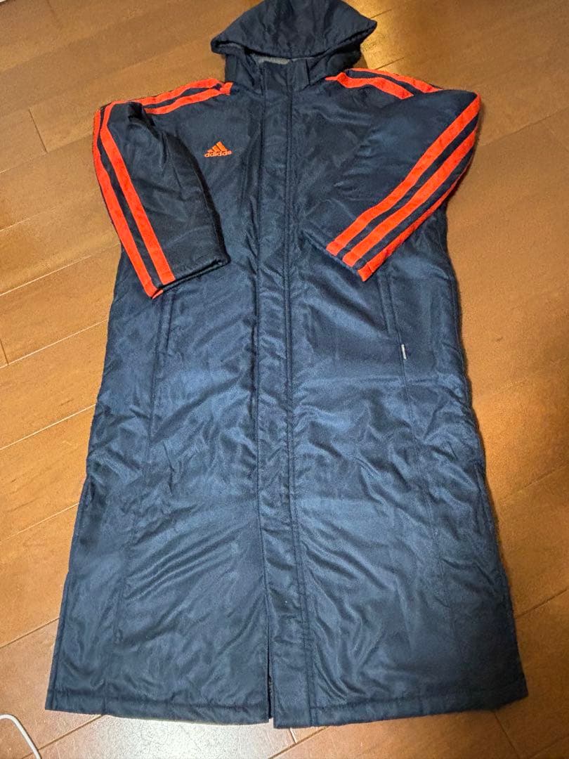 【新品】adidas アディダス ボア ベンチコート ロングコート ネイビー L