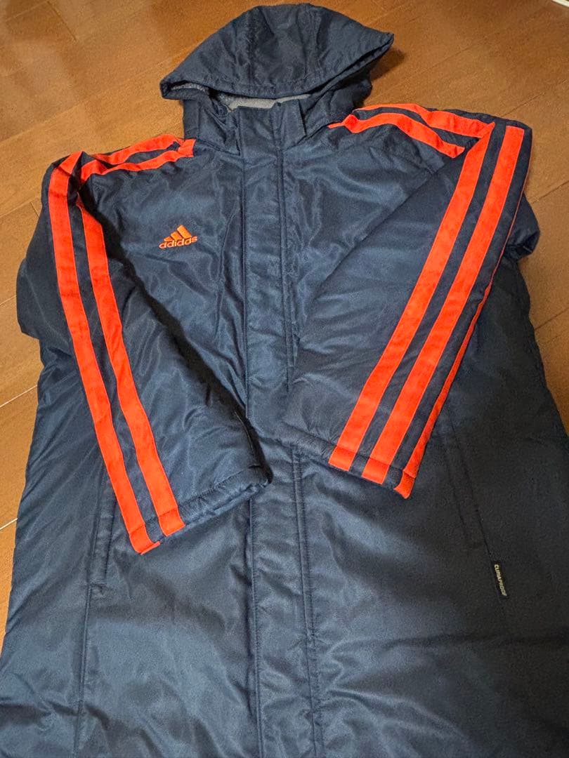 【新品】adidas アディダス ボア ベンチコート ロングコート ネイビー L