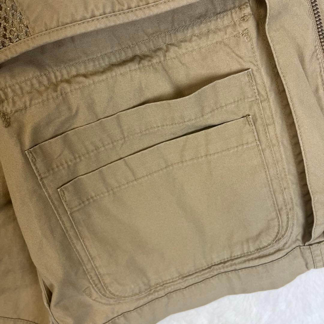 【美品】 エルエルビーン フィッシングベスト ベージュ Mサイズ