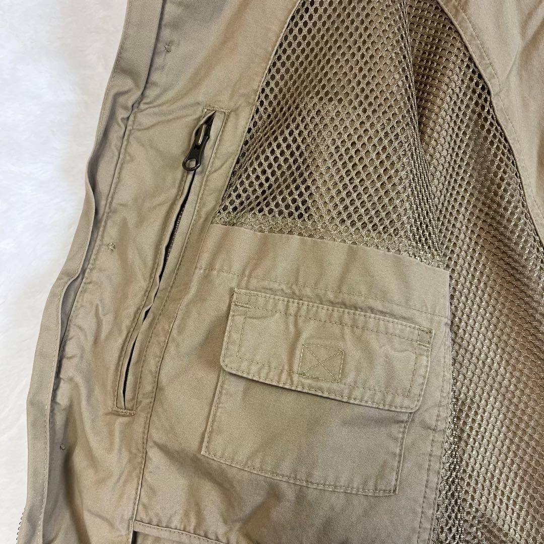 【美品】 エルエルビーン フィッシングベスト ベージュ Mサイズ