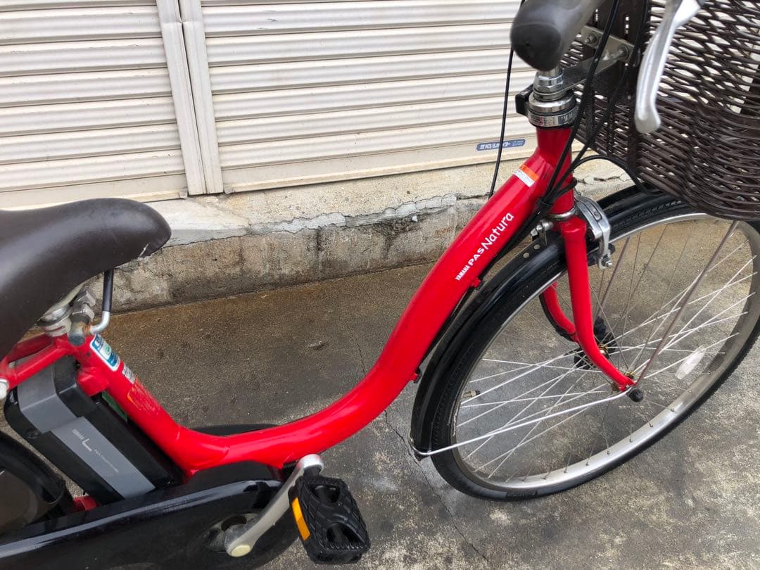 ヤマハ新機種電動アシスト自転車pasnatura26インチレッドアルミボディー