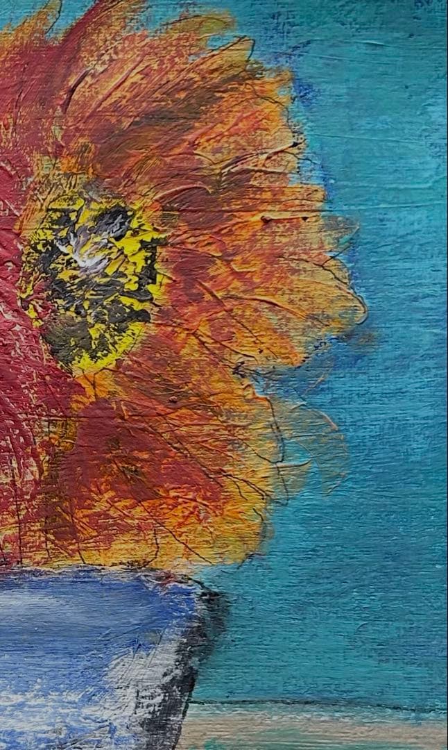 原画/抽象画/モダンアート/現代アート/アクリル画 REMAIN 花