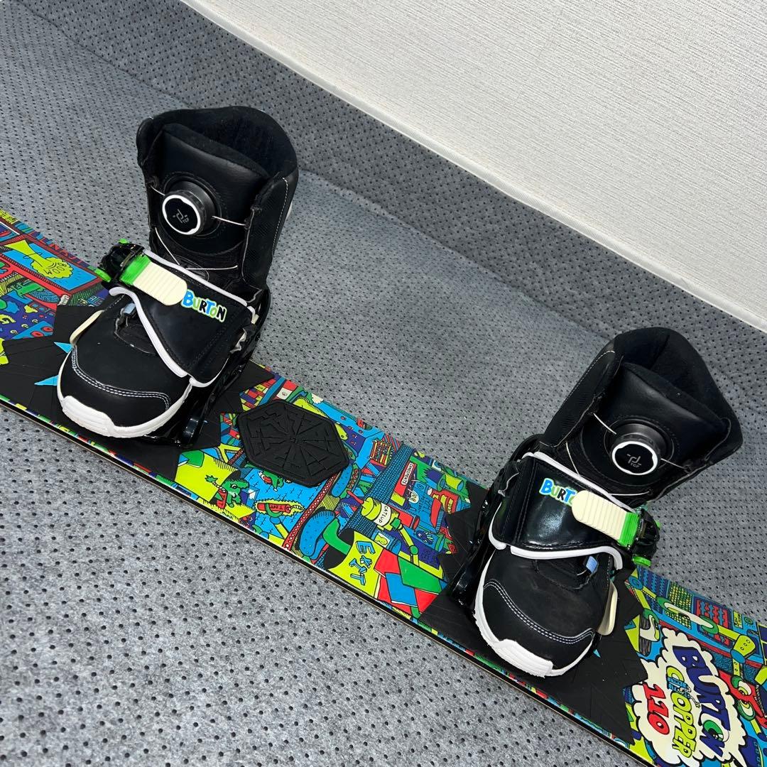 5回使用 キッズスノーボード BURTON 110cm×バイン×ダイヤルブーツ
