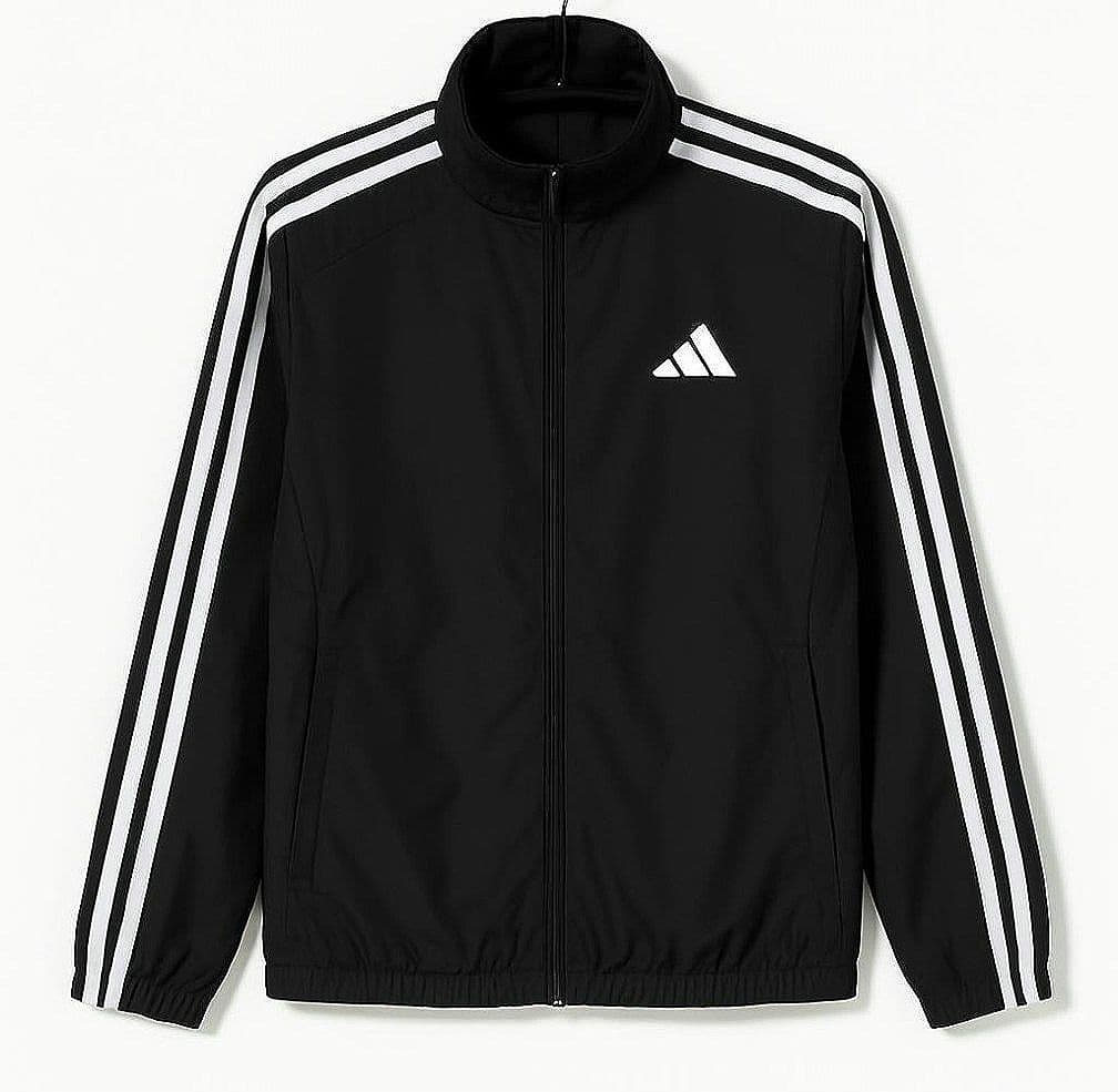【adidas】 タグ付　トラックジャケット Lサイズ 黒 3本ライン ジャージ