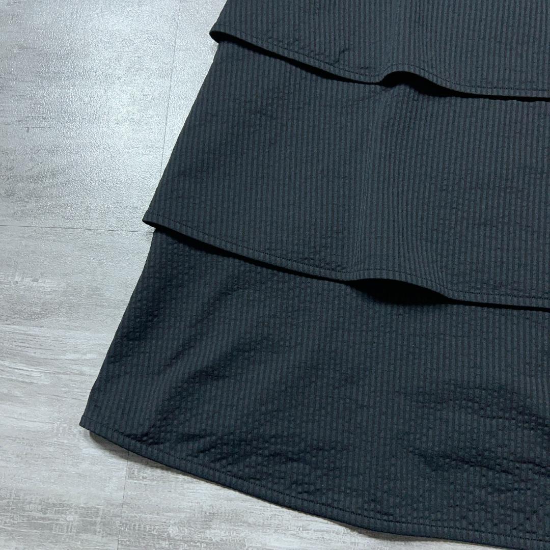 美品 st andrew セントアンドリュース フリル ポロシャツ 黒 ゴルフM