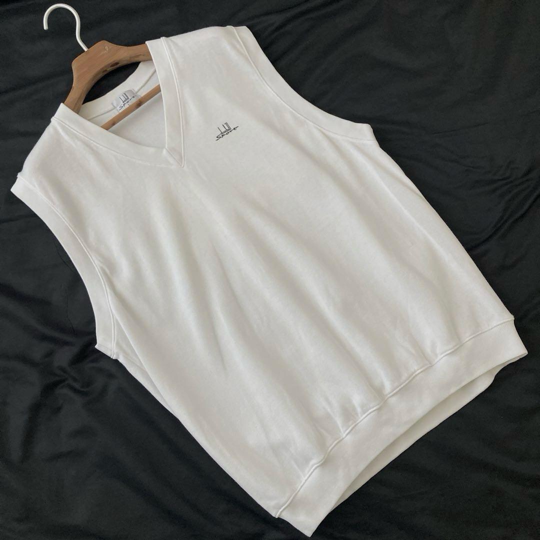 美品！dunhill sport メンズ　ベスト　オフホワイト　L