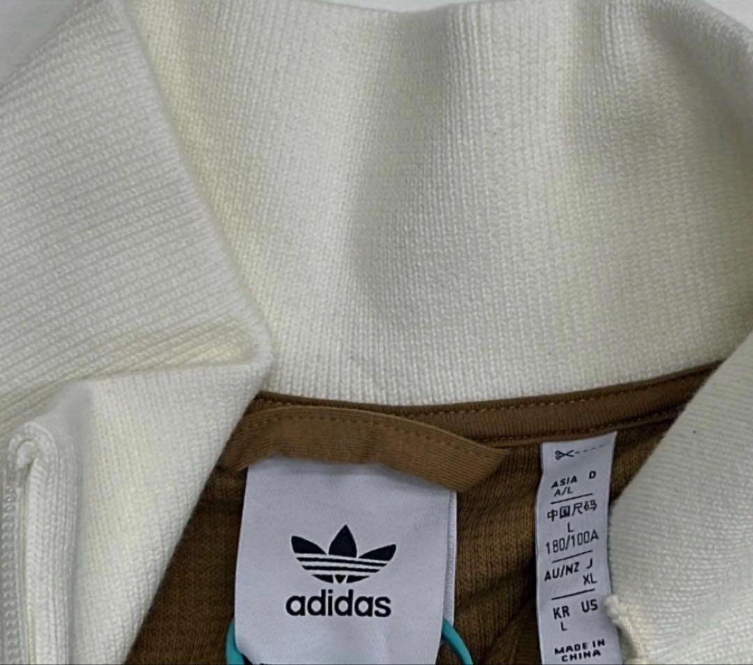 新品L adidas 長袖ジャケット ブラウン　KB8952