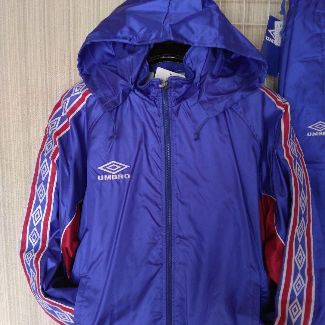 UMBRO フード付きウインドスーツ上下セット 青90年代前半ビンテージモデル。