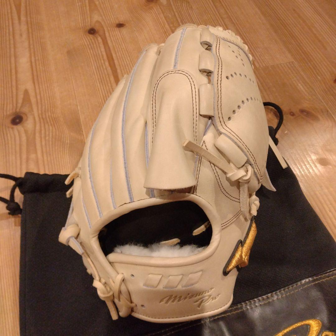 Mizuno Pro軟式 ベージュレザーグローブ 右投げ用