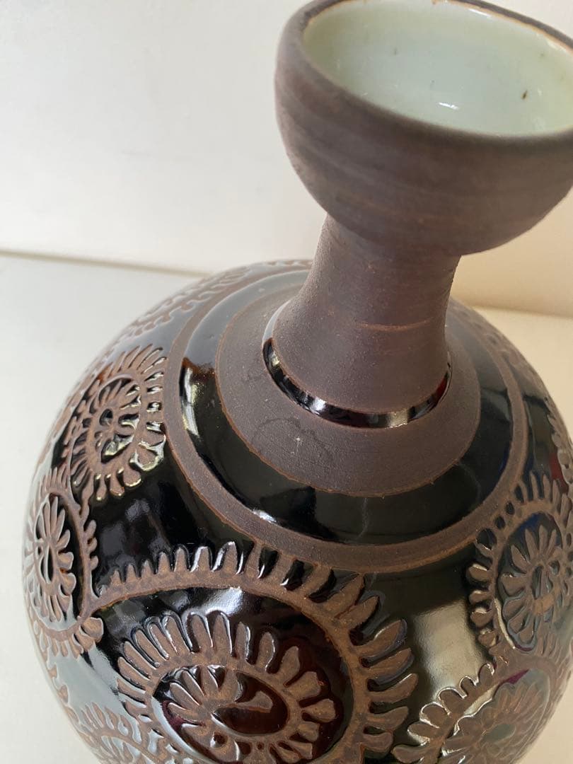 唐草模様　蛸唐草　花瓶　一輪挿し　花器　生花　徳利　壺