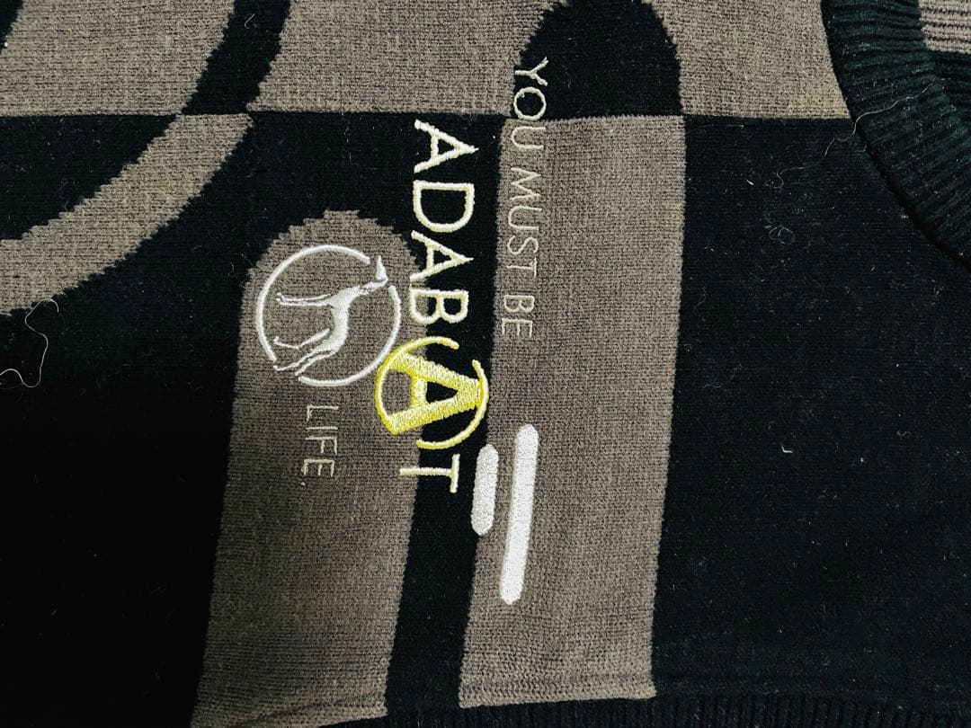 2601-06 ADABAT ノースリーブベスト 黒/グレー 美品