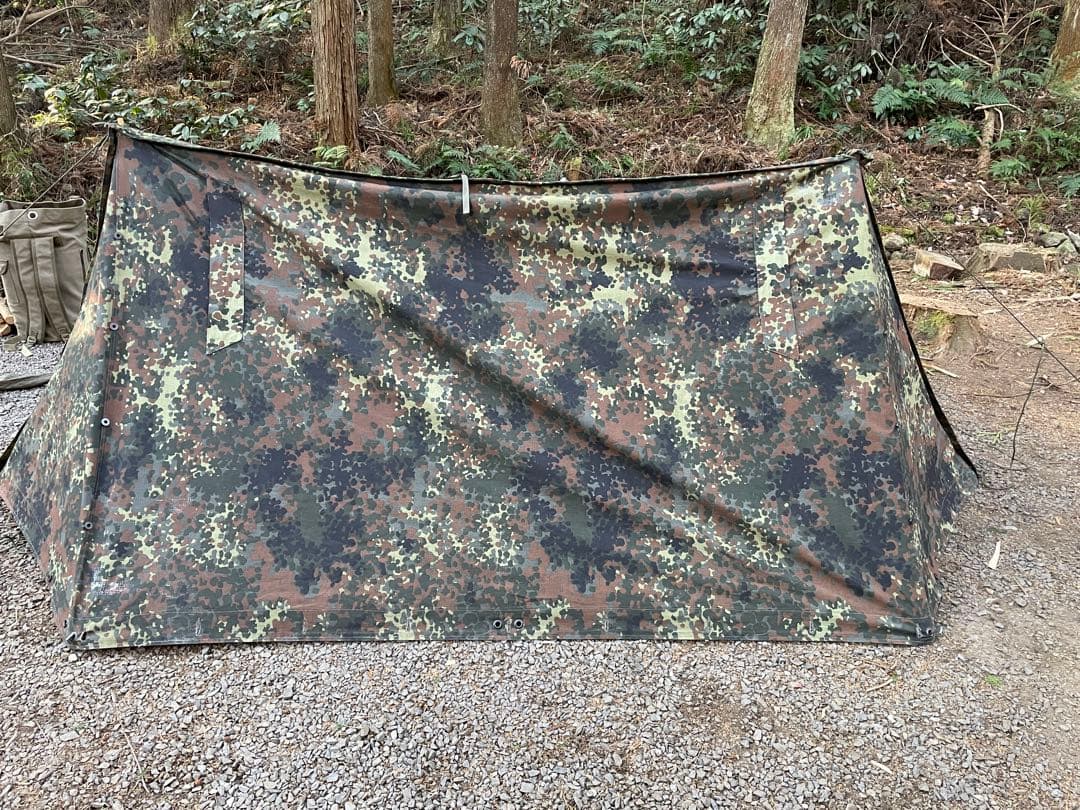 ドイツ軍　パップテント　3ファスナー uesd
