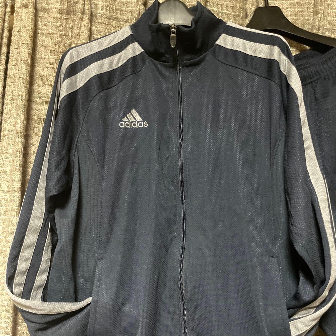 adidas ジャージ上下セット 紺色　ネイビー　Lサイズ