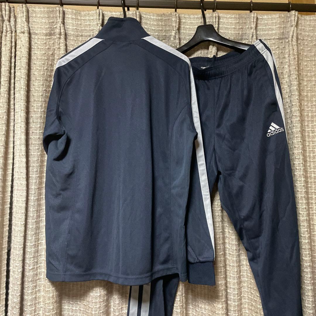 adidas ジャージ上下セット 紺色　ネイビー　Lサイズ