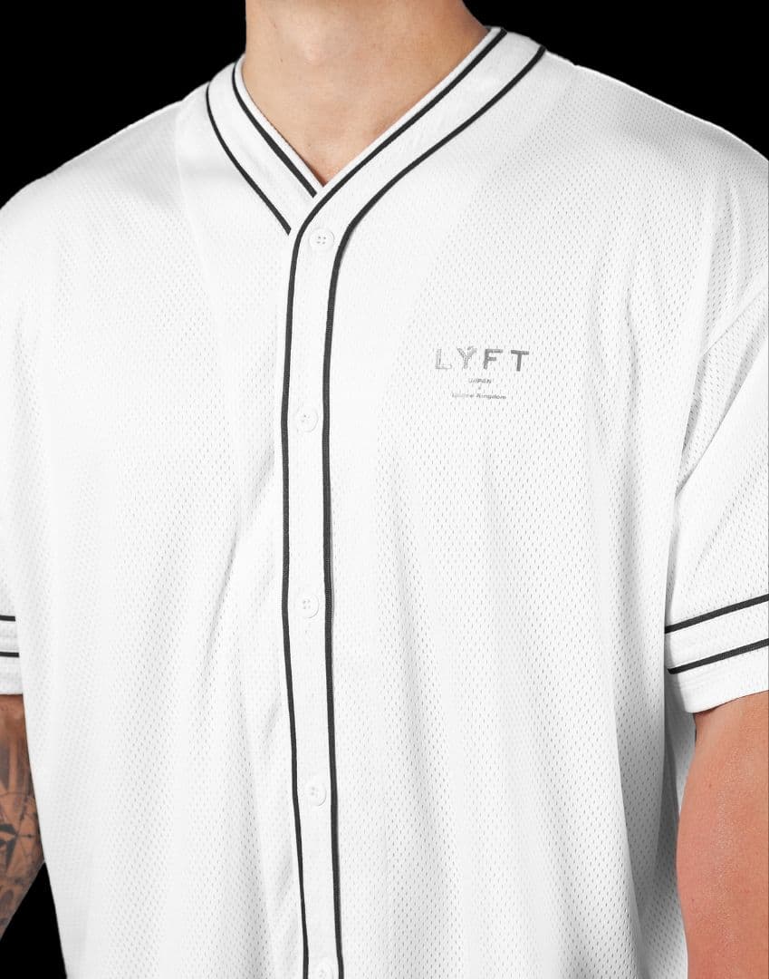 LÝFT Mesh Baseball Shirt - Ivory
