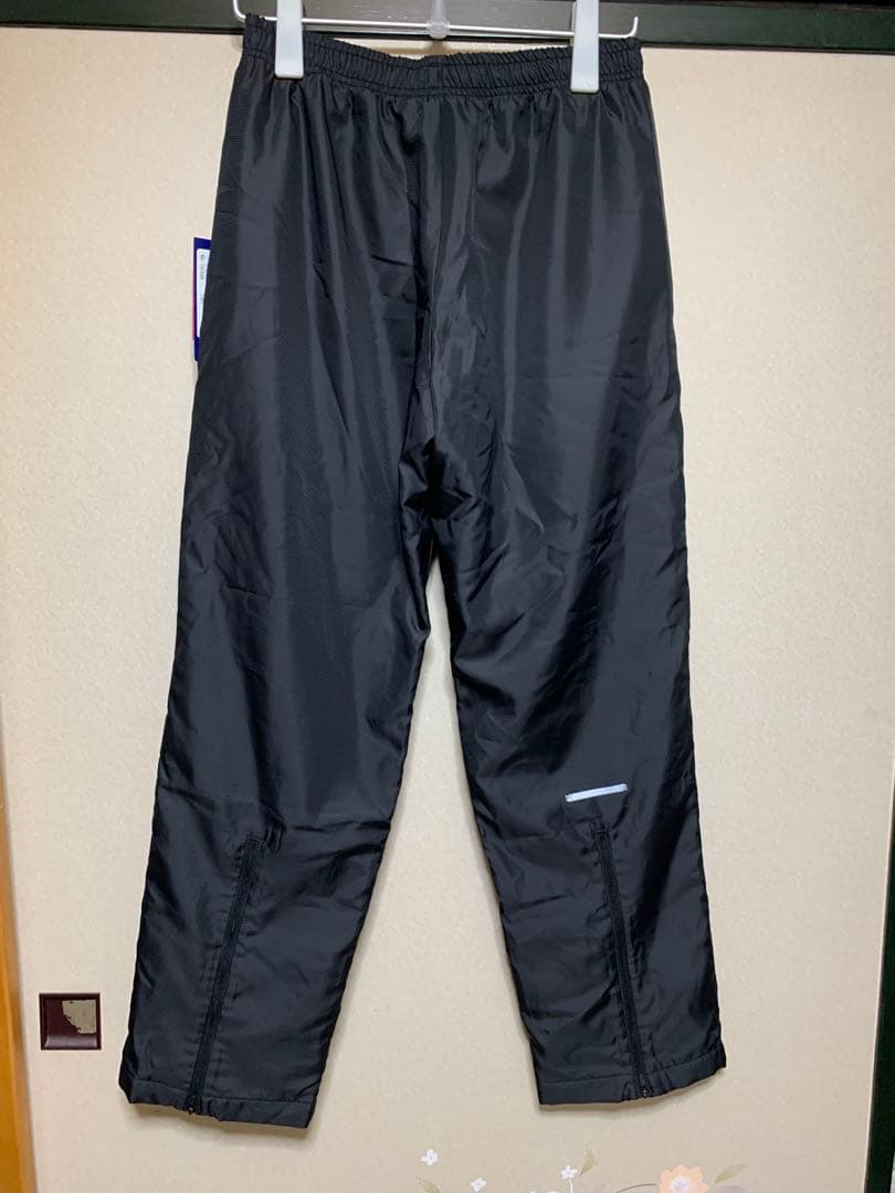 新品未使用　アシックス　裏トリコットブレーカーパンツ　ユニセックスS 黒