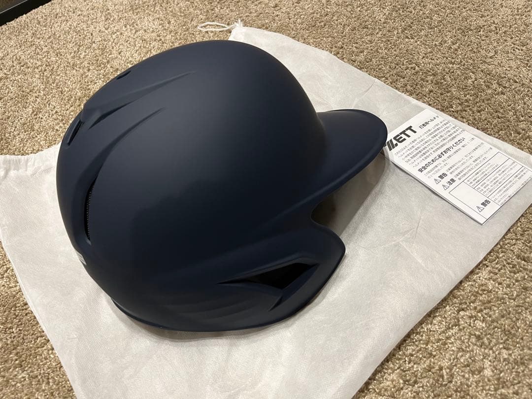 ZETT BHL308 ヘルメット つや消し マット ネイビー Lサイズ 左打者