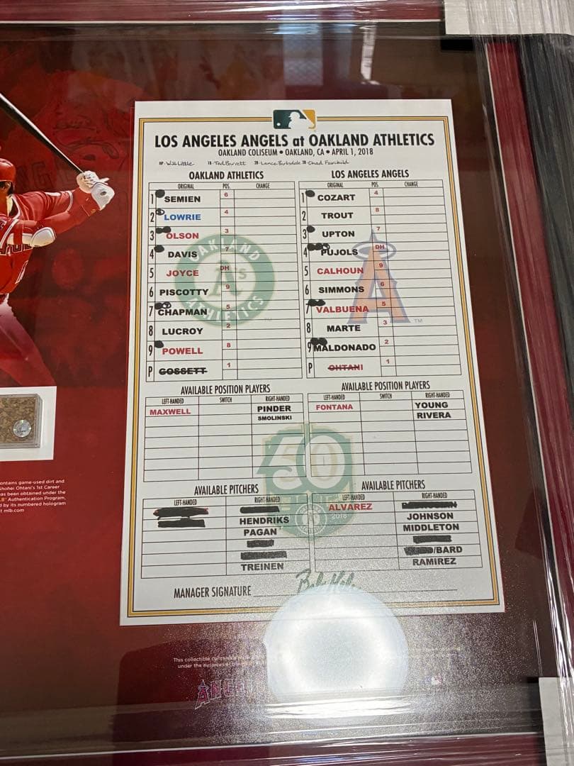 大谷翔平選手 MLBデビュー戦 117個限定フレーム エンゼルス フォトフレーム