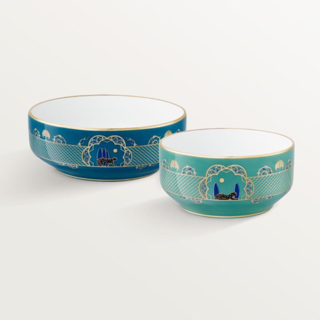 Cartier パンテール ドゥ カルティエ ボウル2個セット  ポーセリン
