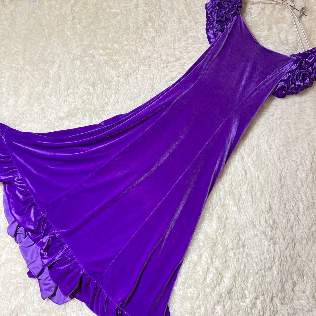 極美品 Mermaid Line MMJ フラダンス ロングワンピース ベロア
