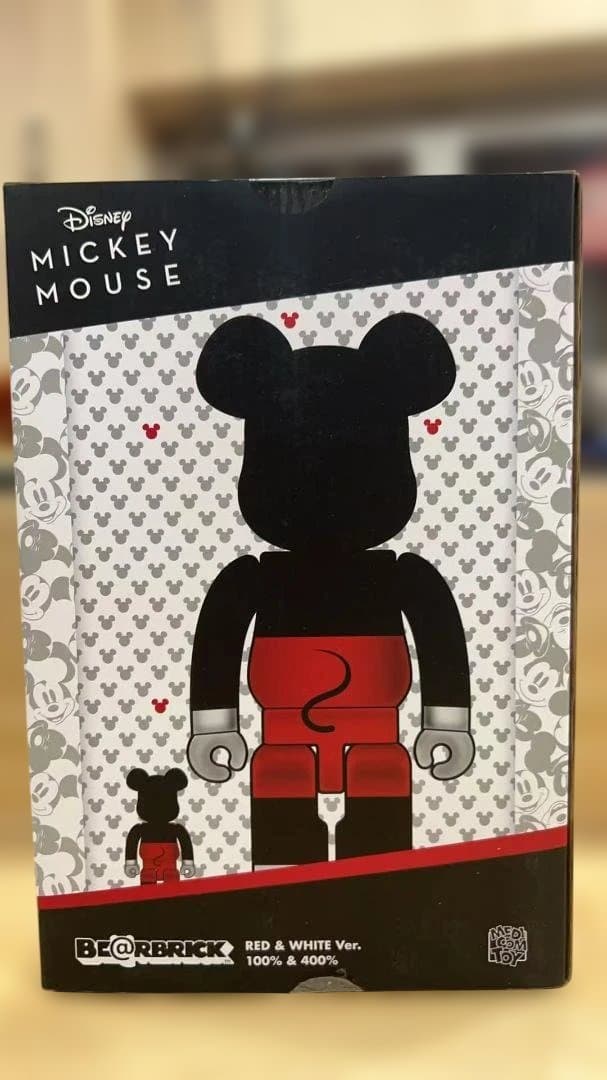 BE@RBRICK ミッキーマウス レッド＆ホワイト