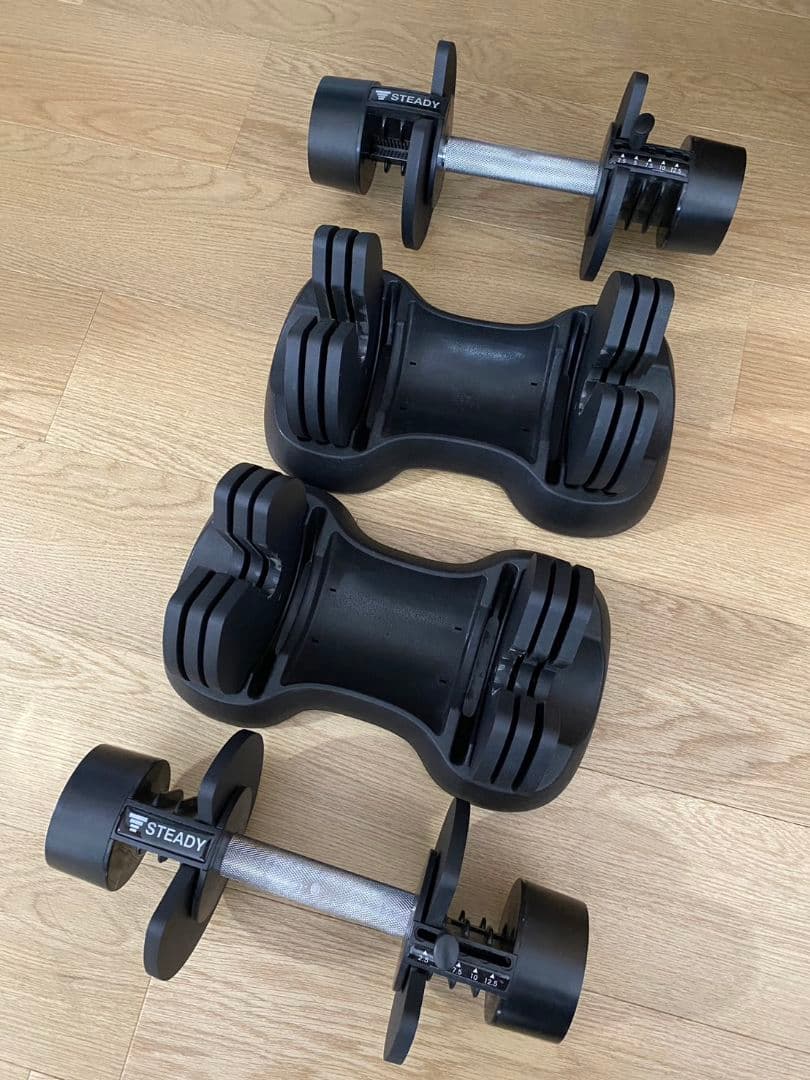 STEADY 可変式ダンベル（2.5〜12.5kg）②
