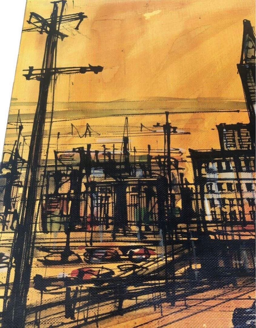 真作　1967年　T.TOMIYA 頓宮隆輔　8号『風景画』/油彩　油絵　絵画