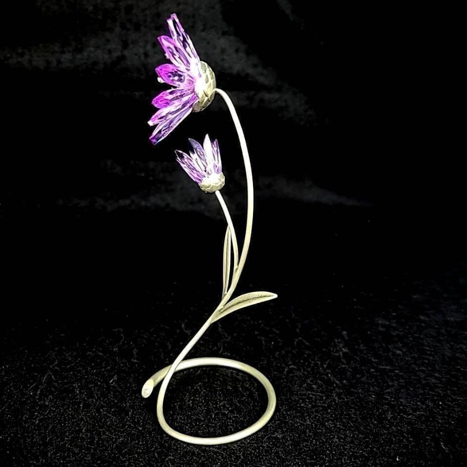●良品☆スワロフスキー　Drina　Violet　花　ドリナ　バイオレット 9